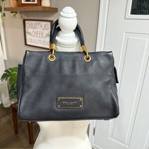 Marc by Marc Jacob’s, Black Leather 2 Hit 2 Handle Satchel Handbag